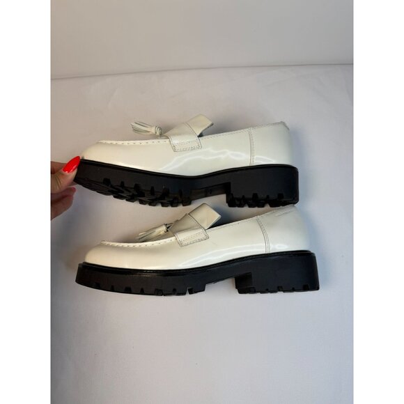 Vagabond Cosmo 2.0 Chunky Kiltie Platform Loafers Women's Size 8 White Leather - Picture 6 of 13